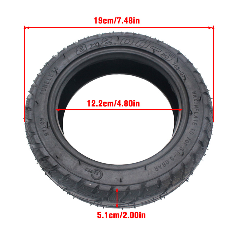 8x2.00-5 Wheel Tubeless Tyre 2 - Scooter Tire recension och pris