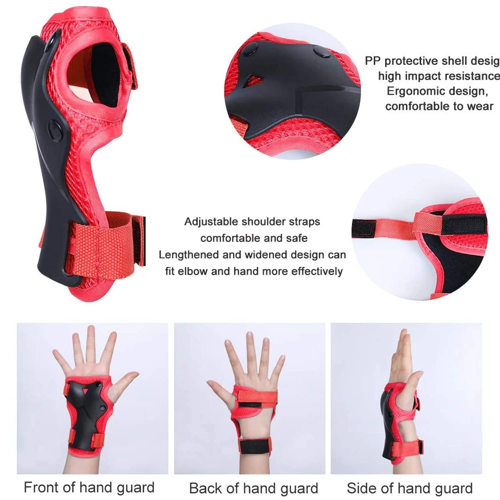 7Pcs/Set Roller Skating Kids B - Scooter Helmet Set recension och pris