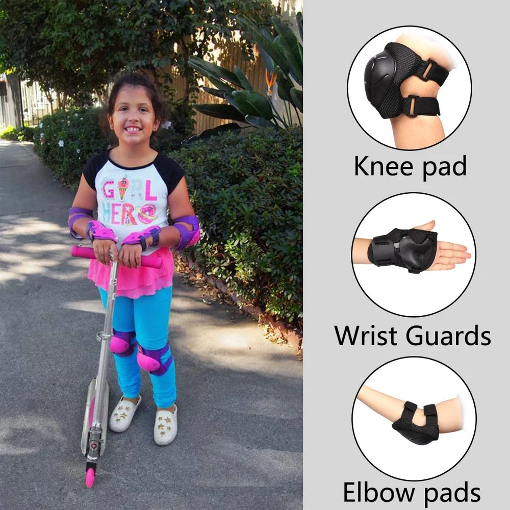 7Pcs/Set Roller Skating Kids B - Scooter Helmet Set recension och pris