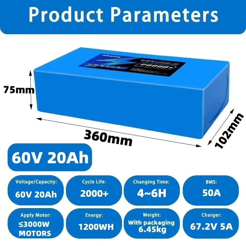  60V 20AH 30AH 21700 Lithium B - 60V 30Ah 21700 Battery Pack recension och pris