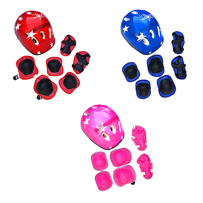 New-7Pcs Kids Cycling Protecti - Scooter Helmet Set recension och pris
