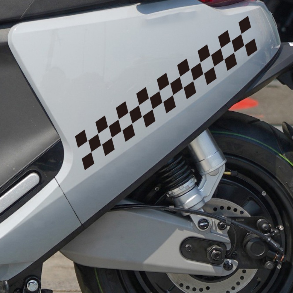 2pcs Checkered Flag Motorcycle - Scooter Helmet Set recension och pris
